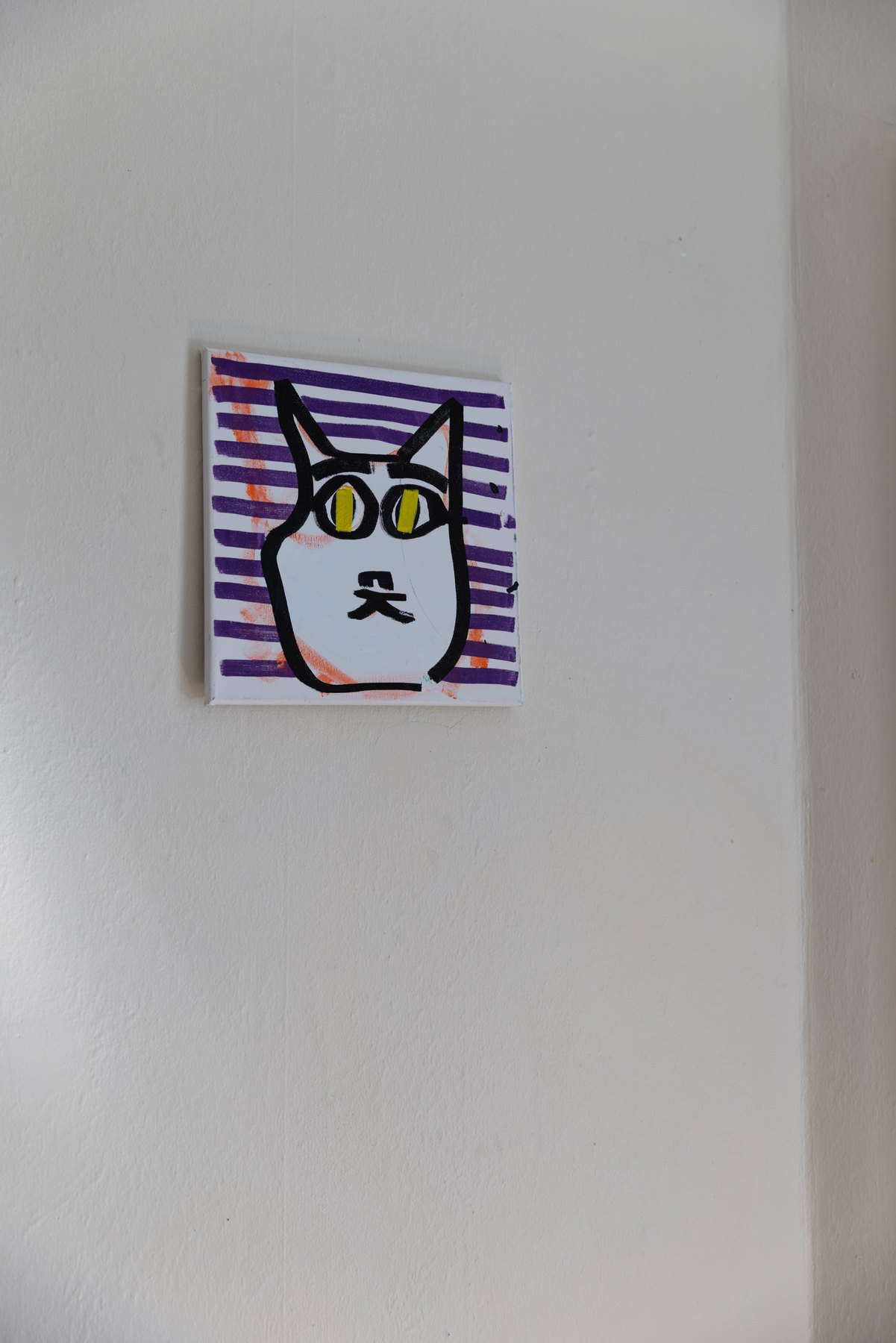 Chat 02, peinture signée Robin