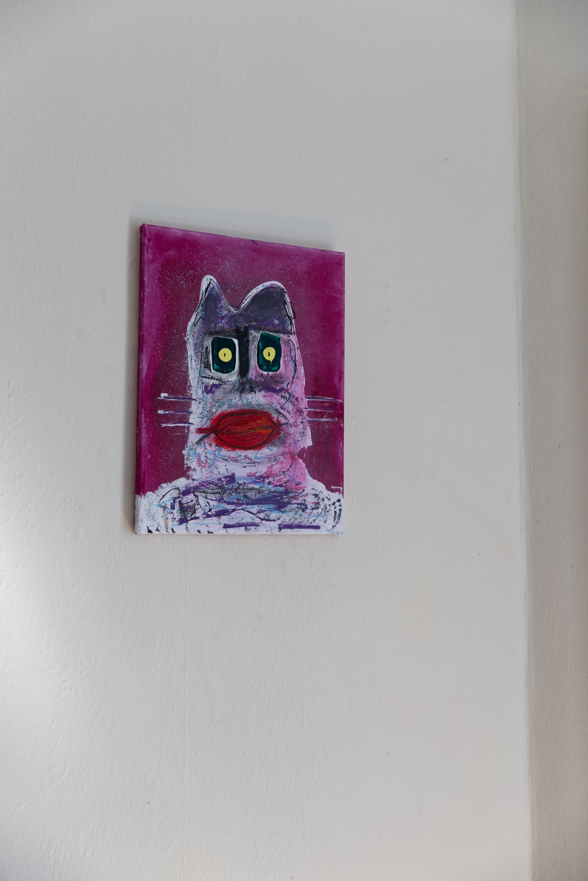 Chat 06, peinture signée Robin