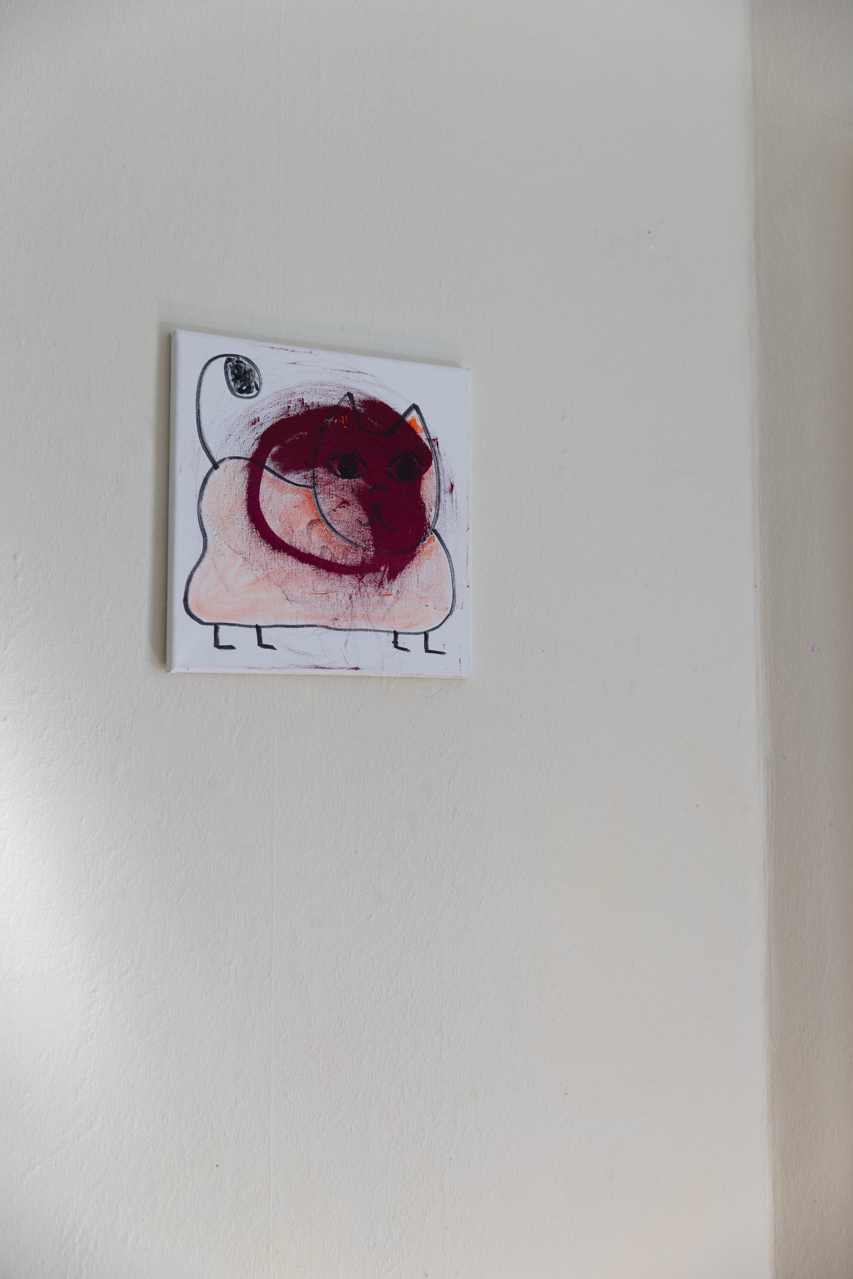 Chat 07, peinture signée Robin