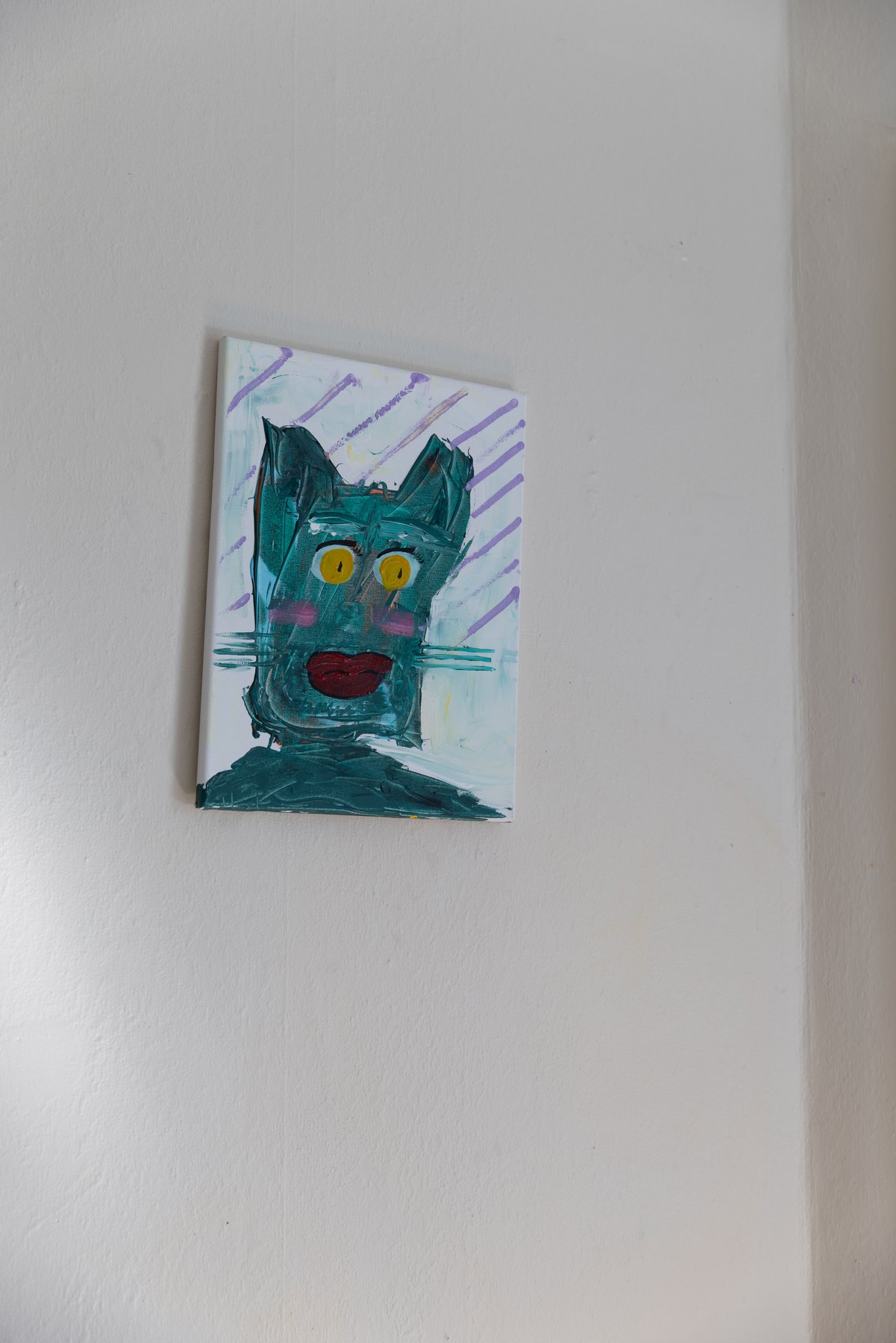 Chat 10, peinture signée Robin
