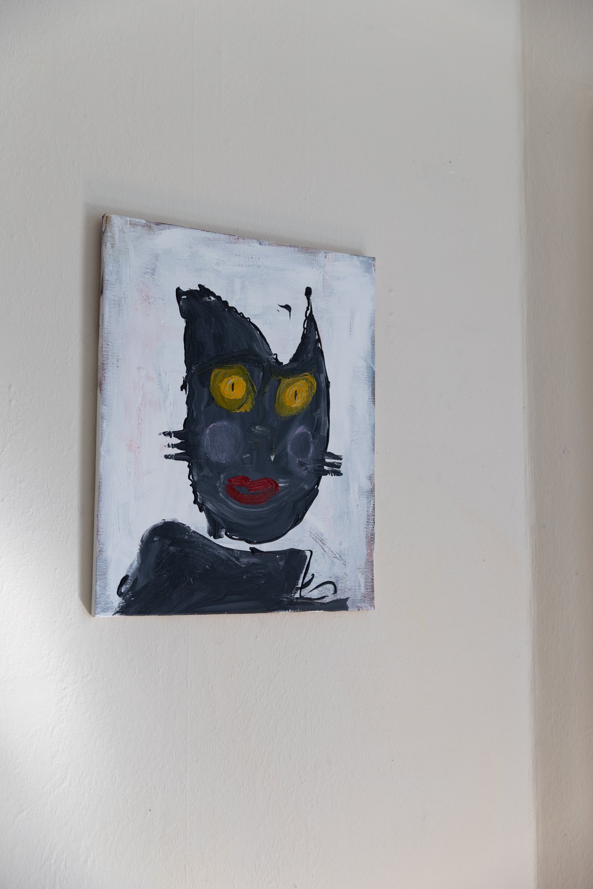 Chat 15, peinture signée Robin