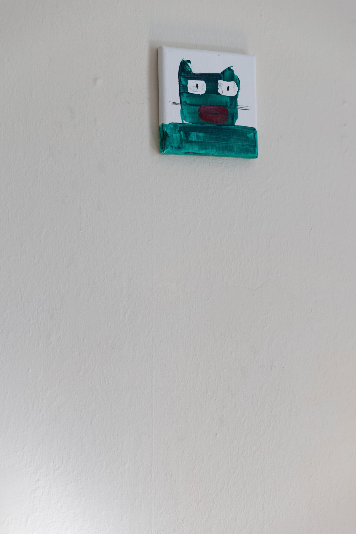 Chat 19, peinture signée Robin