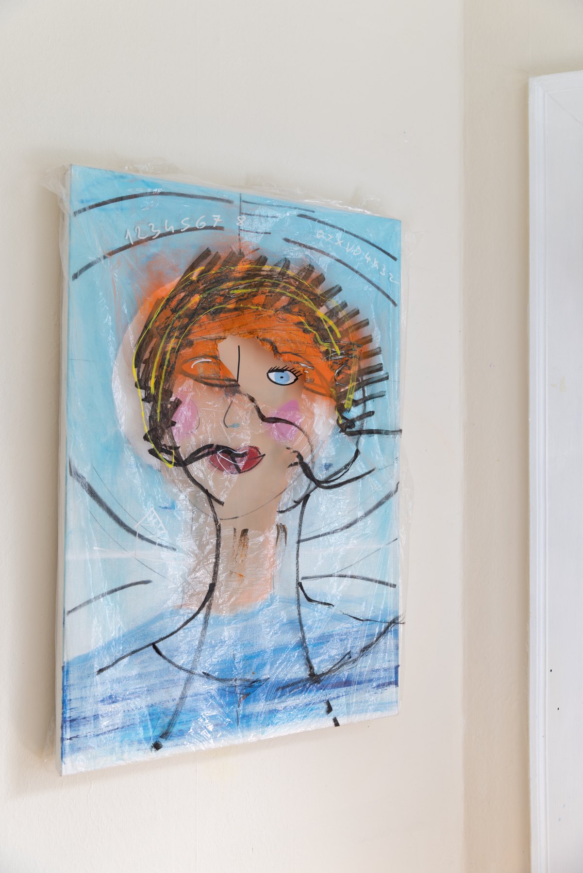 Portrait 08, peinture signée Robin