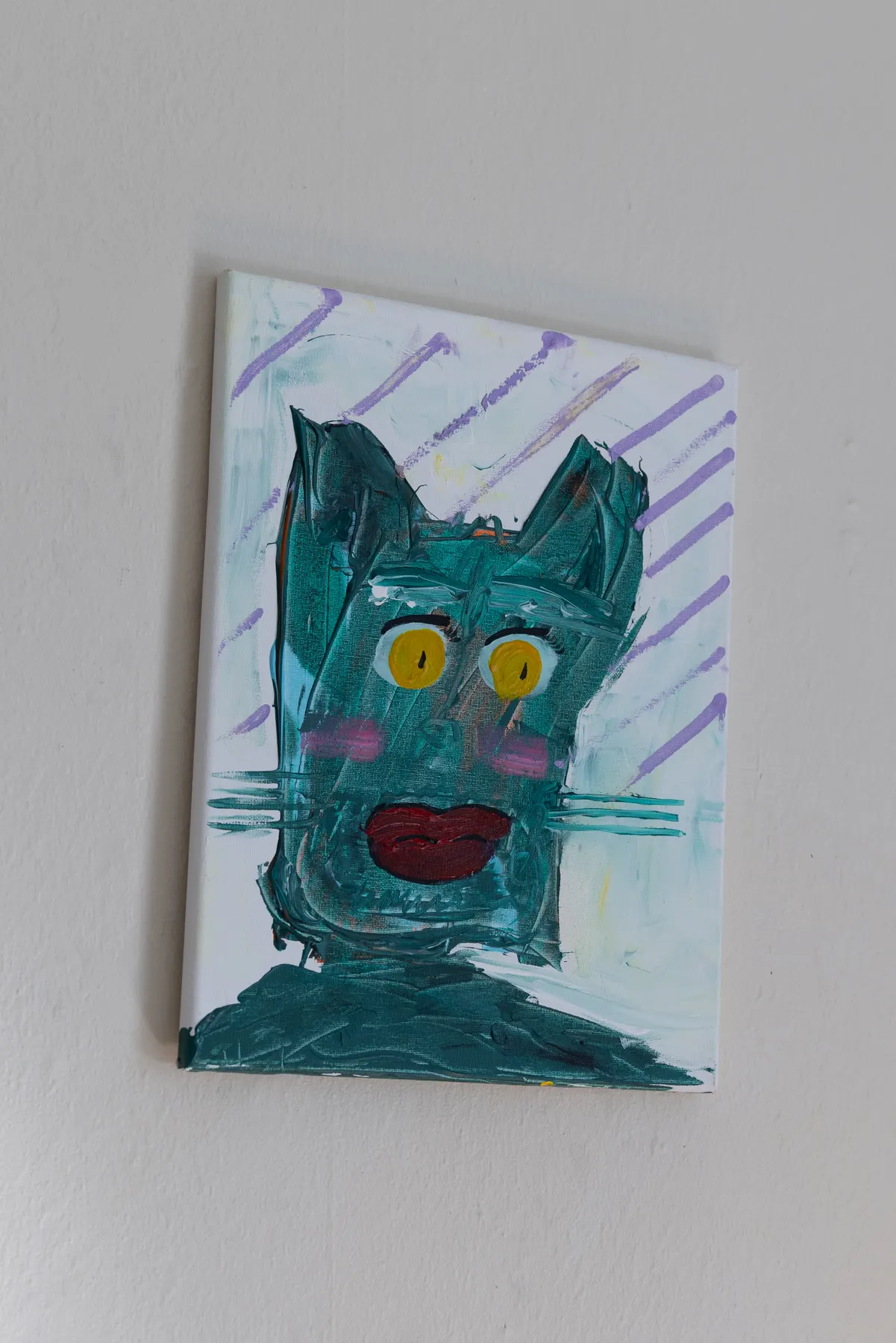 Pillow, peinture signée Robin