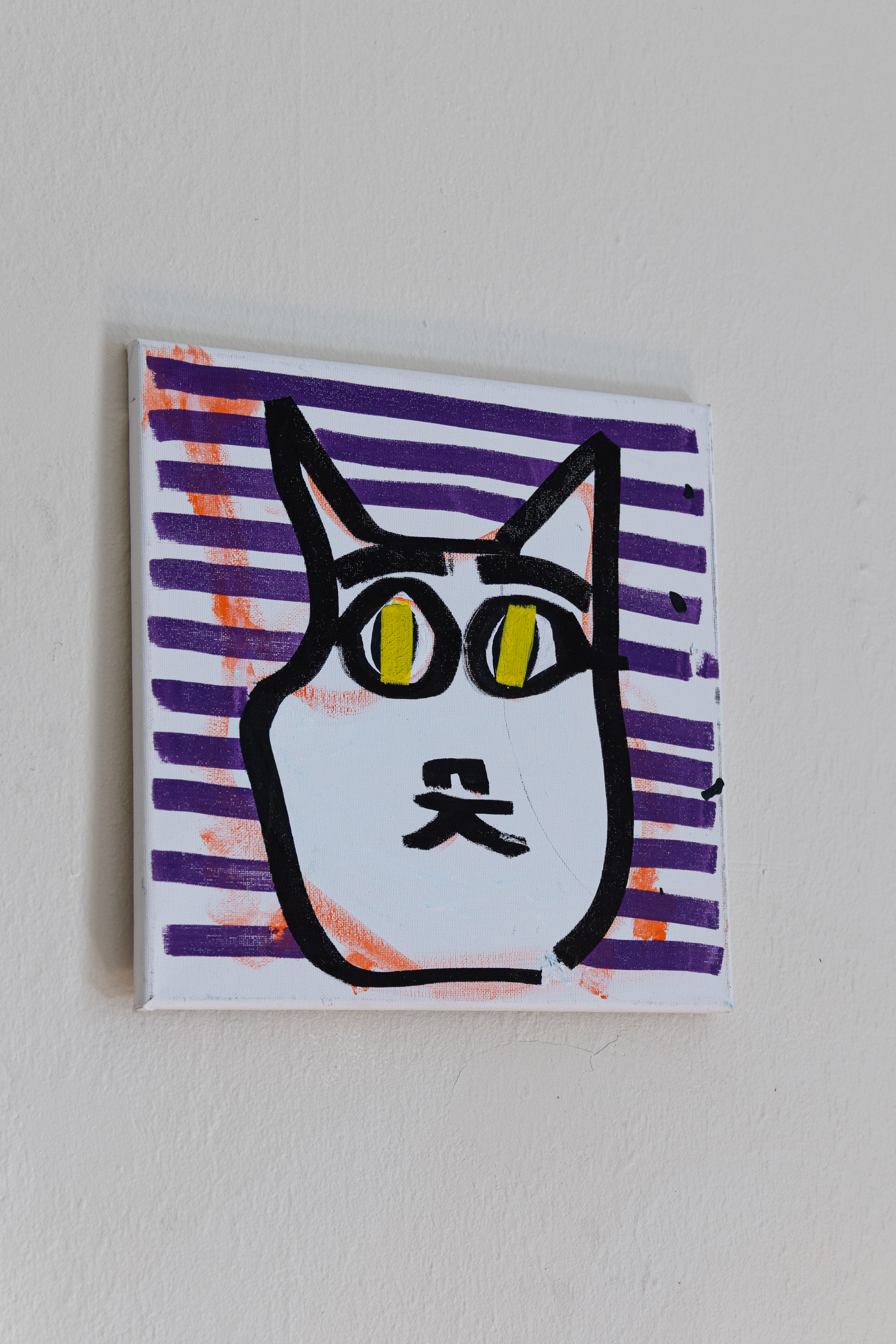 Chat 01, peinture signée Robin
