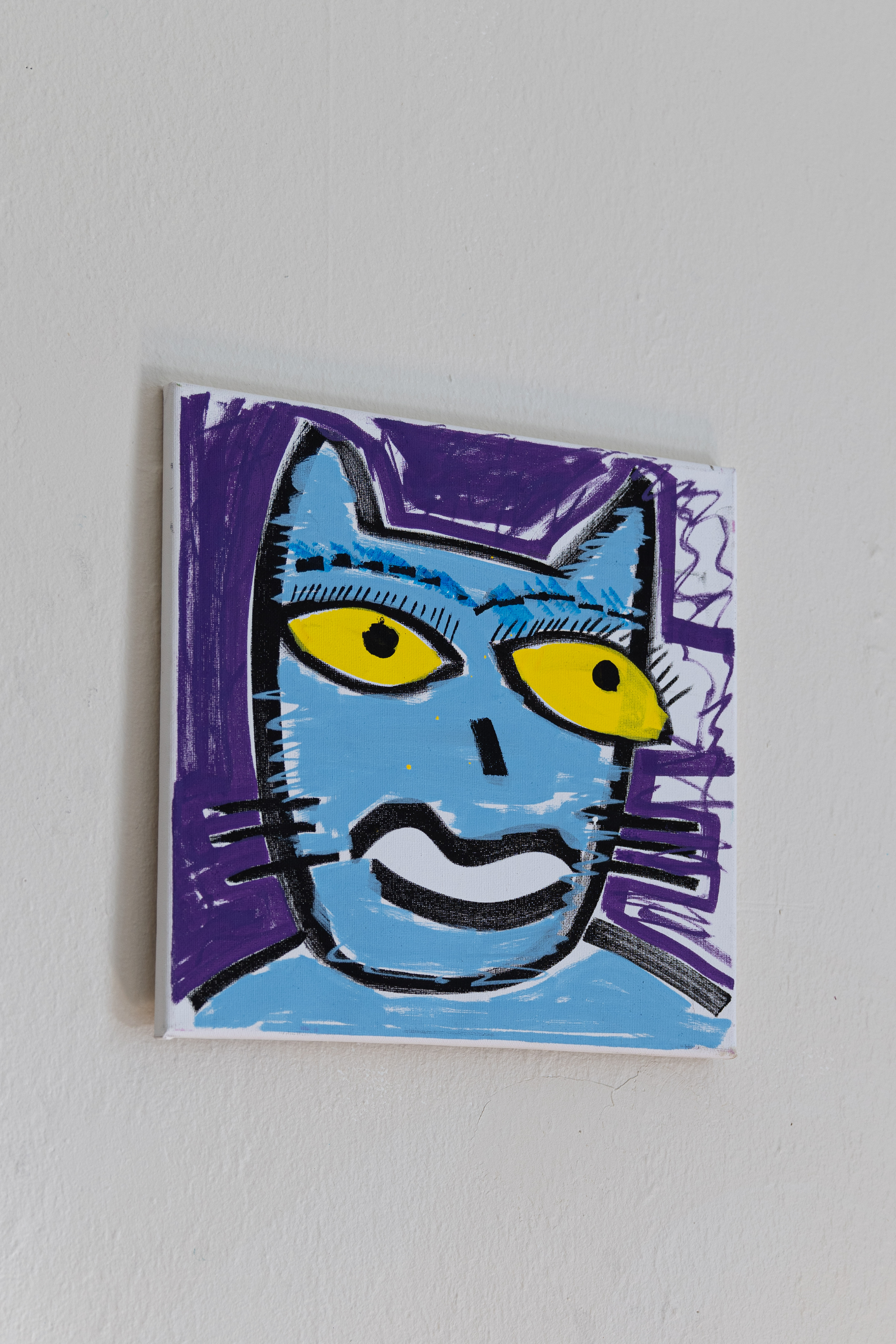 Chat 02, peinture signée Robin