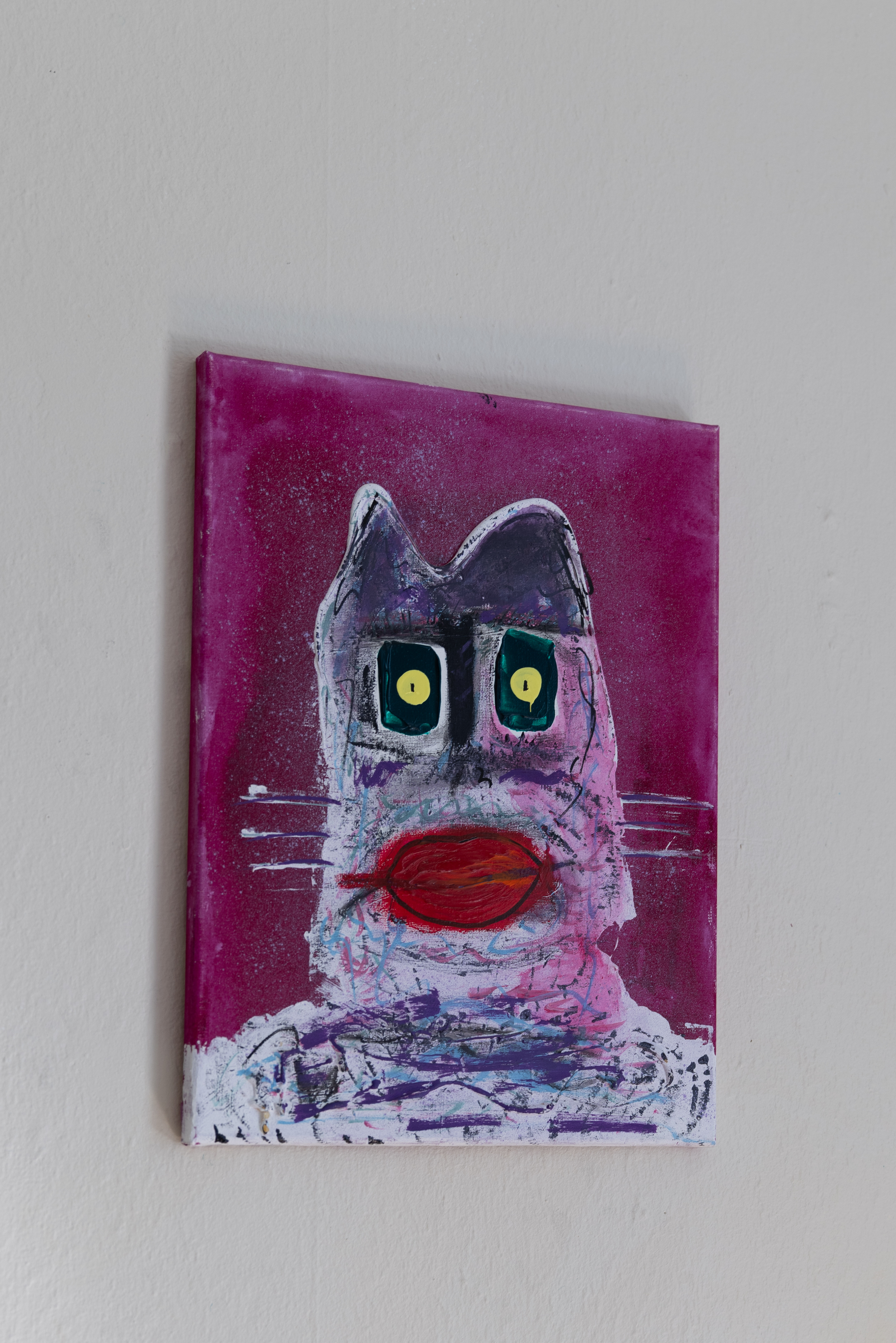 Chat 05, peinture signée Robin