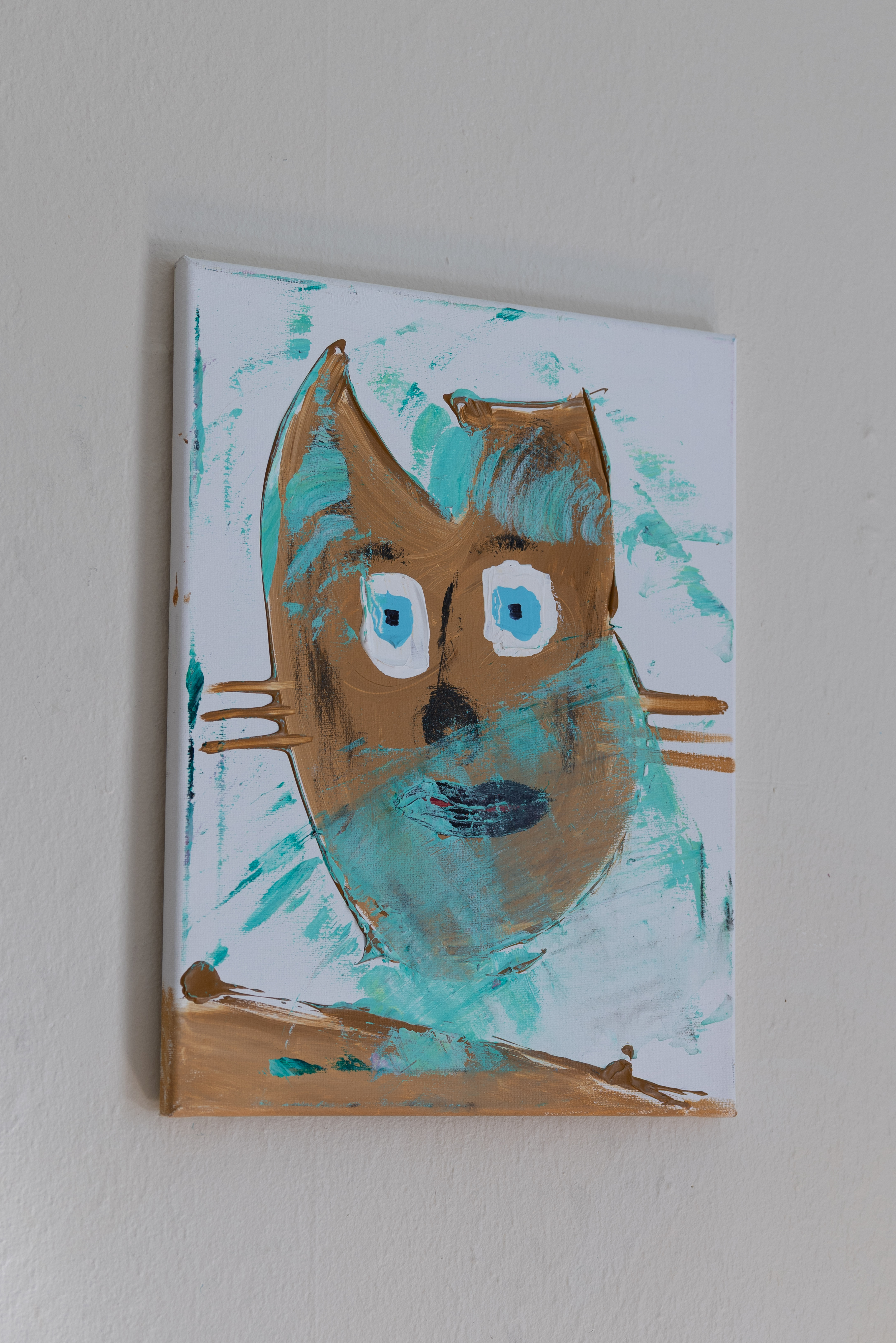 Chat 08, peinture signée Robin