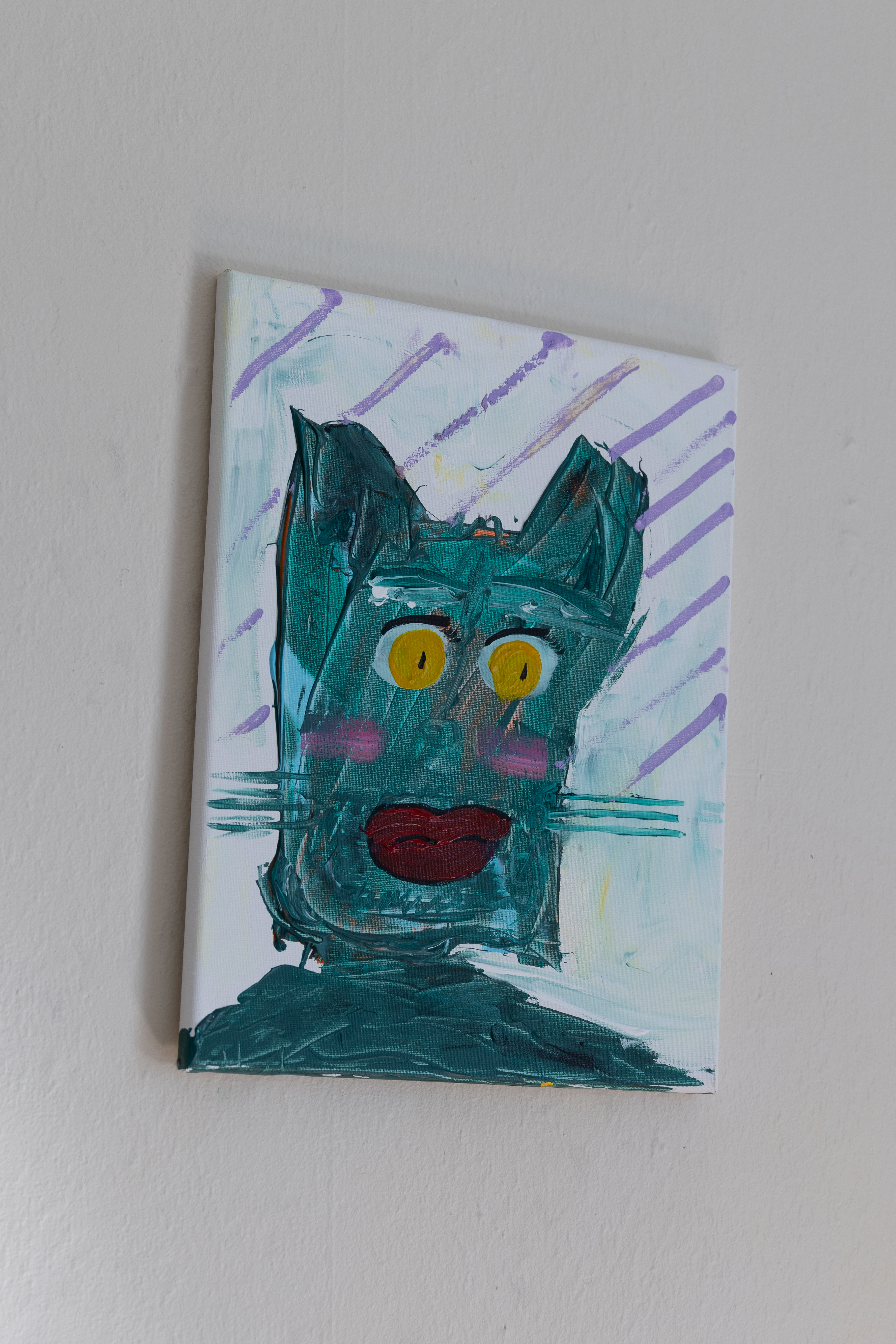 Chat 09, peinture signée Robin