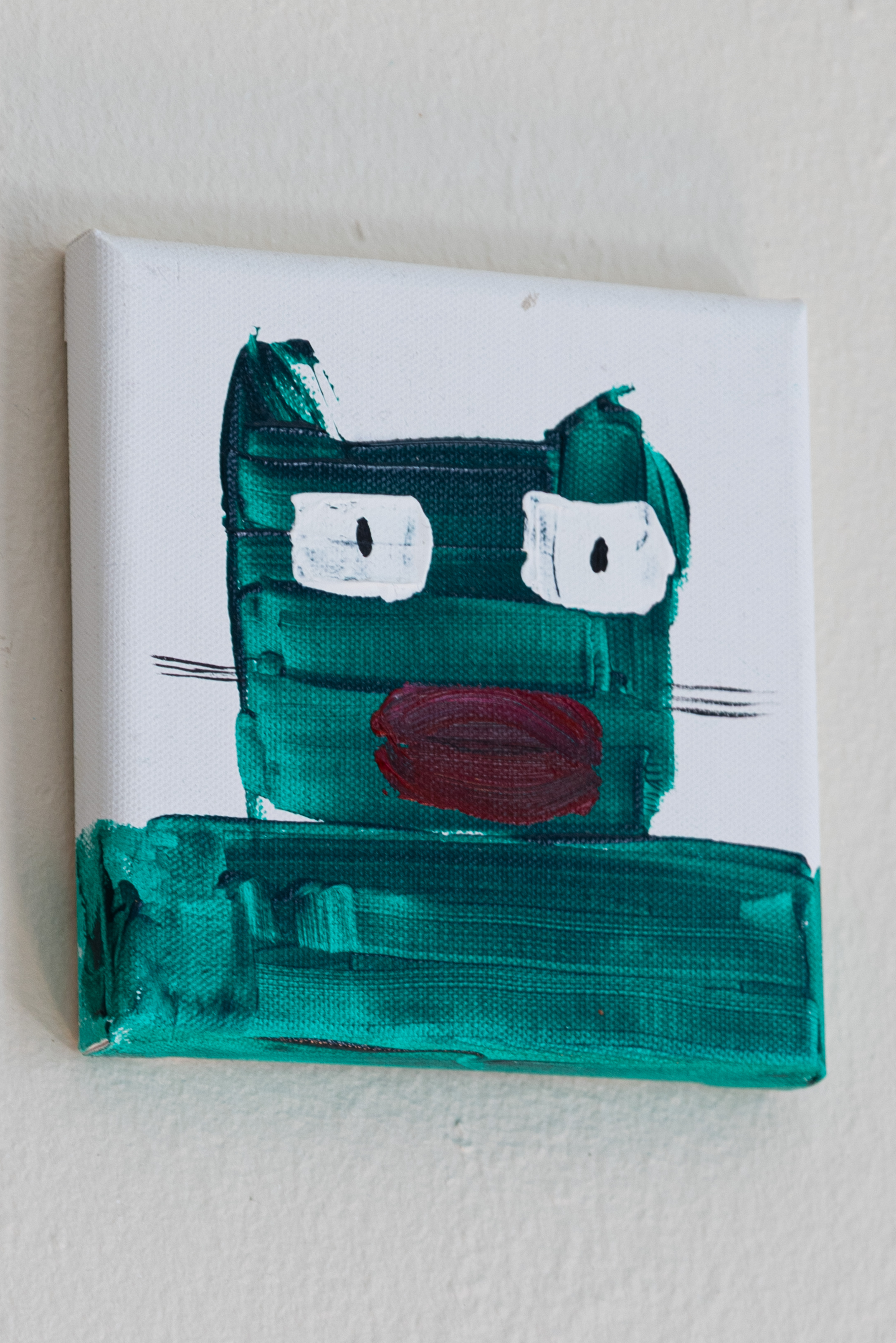pas une grenouille, peinture signée Robin