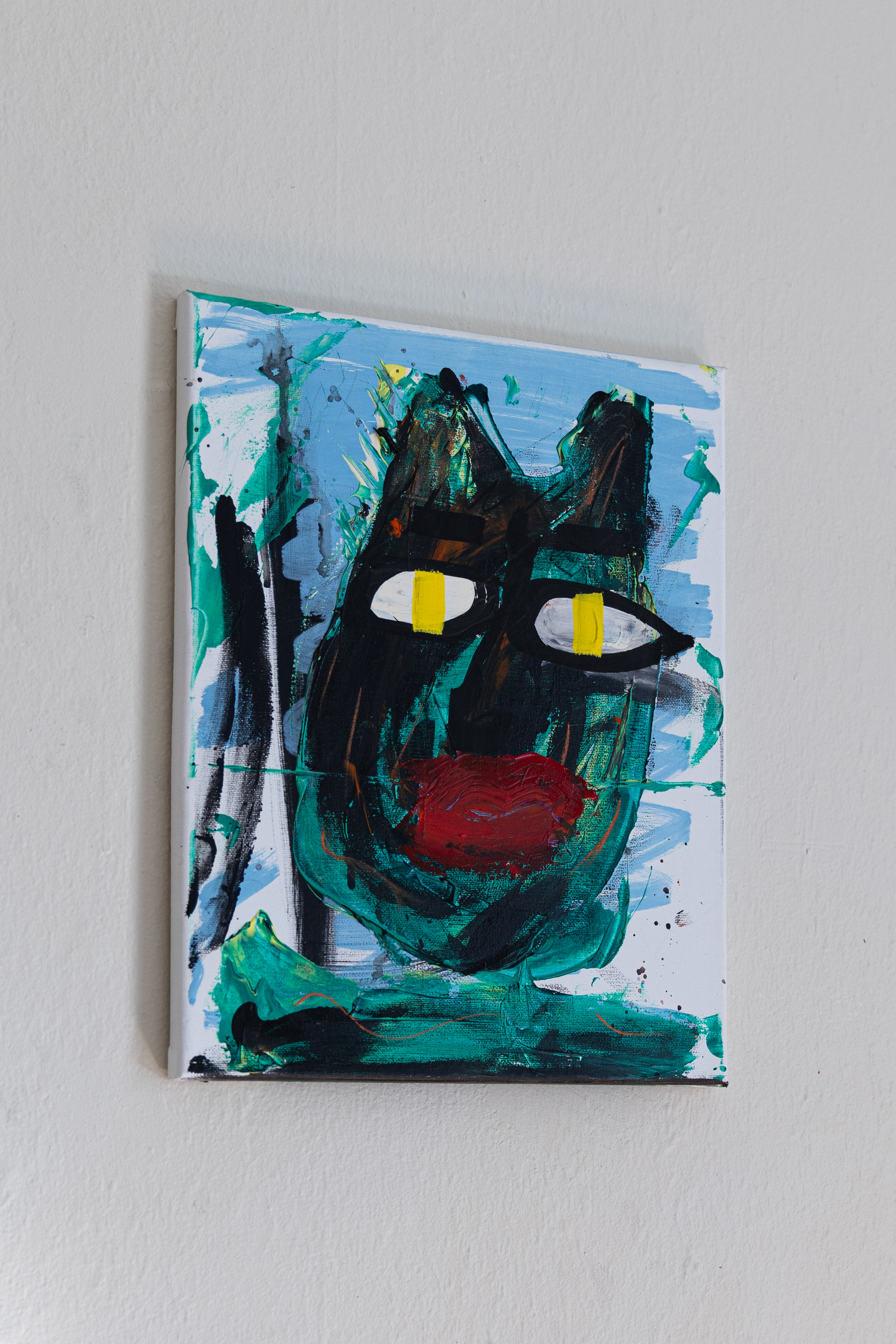 Chat 15, peinture signée Robin