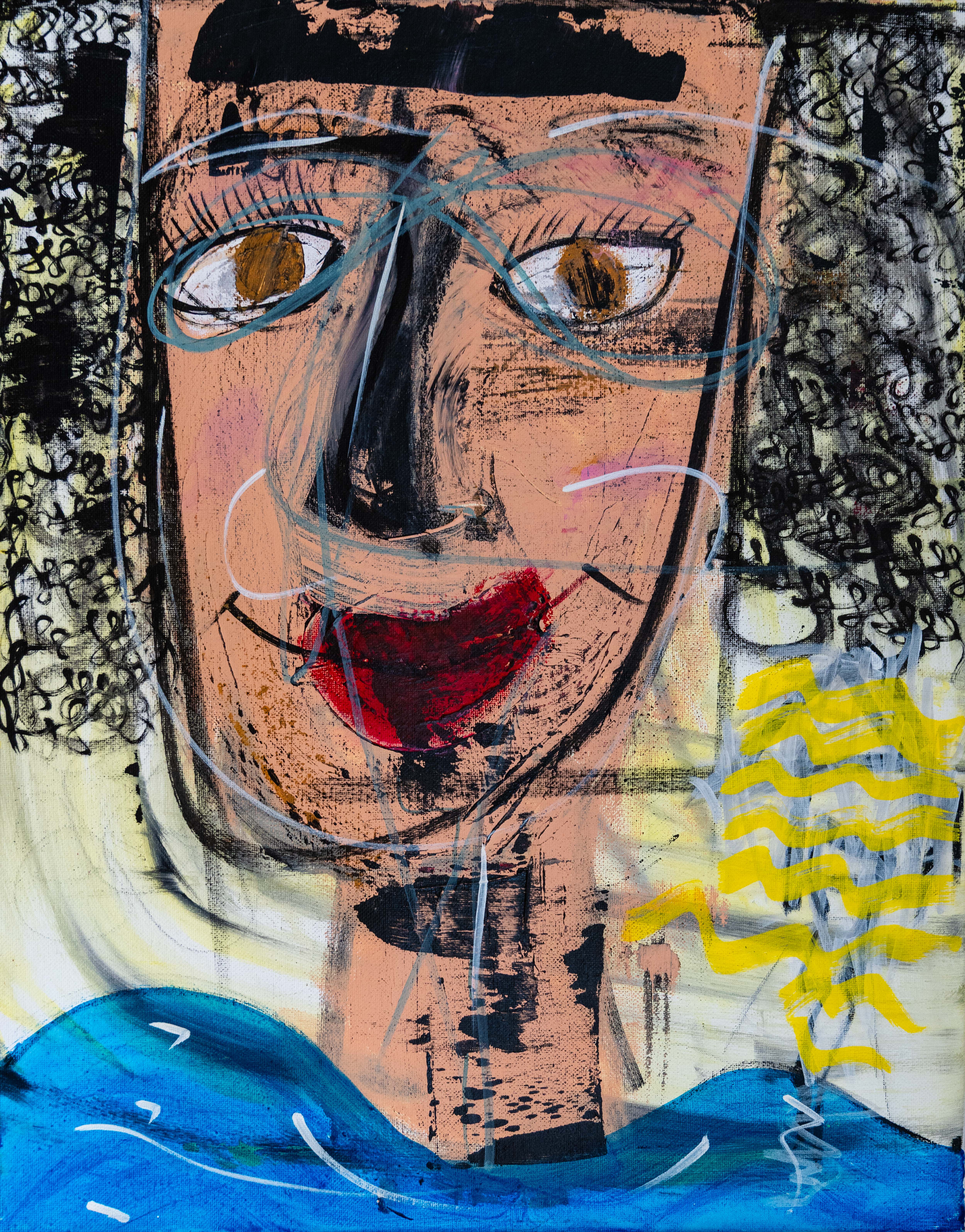 KHK, peinture signée Robin